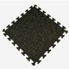Diagonal view of Rubber Tile Interlocking Sport 10% Tan 3/8 Inch x 2x2 Ft.