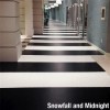 LonFloor Vista Commercial Vinyl Rolls hallway snowfall midnight install