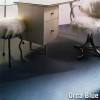 LonPearl Vinyl Install desk orca blue