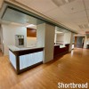 LonWood Madera Commercial Vinyl Rolls 6x60 Ft Shortbread front desk install