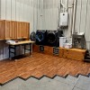 homemax raised flooring tiles in a laundry room over concrete floors