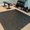 home gym floor tiles over carpet