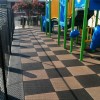 Playground with Blue Sky border edge black