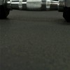 Rolled Rubber half Inch Black Pacific texture dumbbell