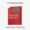 Infographic for Safety Fire Rated Impact Wall Pad 2 Inch x 2x7 Ft. Lip TB on red pamel