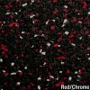 Close-up Rubber Tile Interlocking 10% Color CrossTrain 8 mm x 2x2 Ft. Pacific red chrome