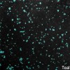 Closeup Rolled Rubber Pacific 1/2 Inch 10% Color Custom teal