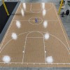 VersaCourt Pro Wood Grain Court Tile 1/2 Inch x 12x12 Inches full basketball court with lines