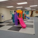 indoor playground mats installed in early learning center