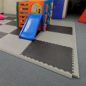ramped border edges for interlocking foam indoor playground mats