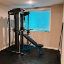 StayLock tiles in basement home gym