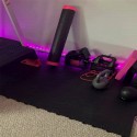 black StayLock bump top tiles for home gym area