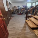 wood grain foam tiles basement install