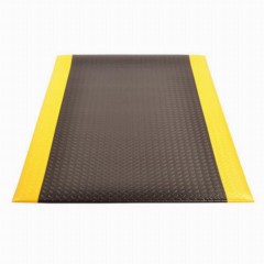 Diamond Sof-Tred With Dyna Shield Anti-Fatigue Mat 2x3 ft black yellow full tile.