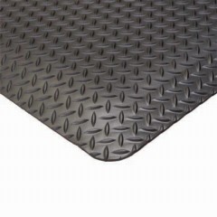 Deck Plate Anti-Fatigue Mats - SOLID BLACK