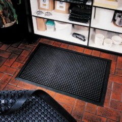  Black Commercial/Residential Rubber Garage Matting - Extra  Large Home Gym Garage Floor Rubber Mat, 1/8 Thick Non-Slip Outdoor Patio Door  Mat 2ft 3ft 4ft 5ft 6ft 7ft 10ft 13ft 16.4ft 20ft (