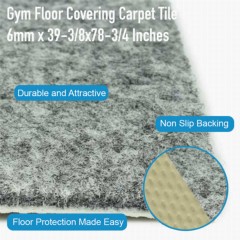 Gym Floor Carpet Tile Gray Corner infographic.