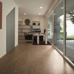 Office with Coffee Cork Laminate Floor Tiles