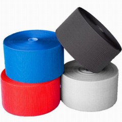 Rolls in blue, red, black and light gray Flexi-Roll Cheer Gymnastic Carpet Hook Fastener 4 Inch x 10 Ft. 