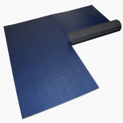 Home Wrestling Flexi-Connect Mat Smooth Surface without Marks 1-1/4 Inch x 10x10 Ft. Navy Blue side by side