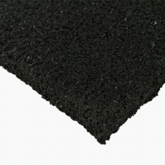 Corner view of TurfShok Rubber Underlay 12 mm x 4 Ft. Wide per SF Padding for Concrete