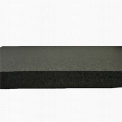 ForceFit Athletic Rolled Rubber Black 1/2 Inch x 4 Ft. Wide Per SF Side view