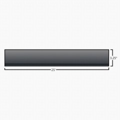 Diagram G-Floor Garage Floor Edge Trim 3.25 Inch Wide x 25 Ft. in slate gray