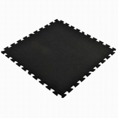 Geneva Rubber Tile Black 1/2 Inch x 3x3 Ft.