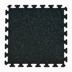 Rubber Tile 2x2 Ft x 3/8 Interlocking Sport 10% Blue