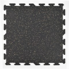 Interlocking Rubber Tile 2x2 Ft x 8 mm 10% Tan/Brown