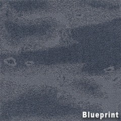 Oil and Water Commercial Carpet Tiles .32 Inch x 50x50 cm per Tile Blueprint color close up