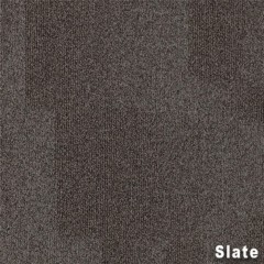 Replicate Commercial Carpet Tile .31 Inch x 50x50 cm per Tile Dark Slate color close up