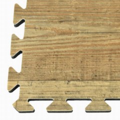 Rustic Wood Grain Trade Show Corner Tile 1/2 Inch x 24x24 Inches Beveled Edges