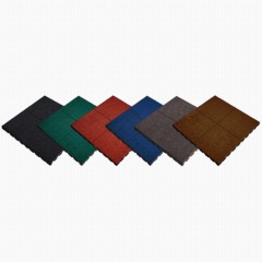 Color Stack StrongPlay Playground Tiles 1.75 Inch x 2x2 Ft. Black, Green, Red, Blue, Gray, Brown