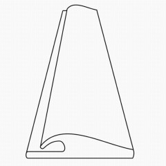 Side view sketch of Rolled Edging for Coin Top and Diamond Plate