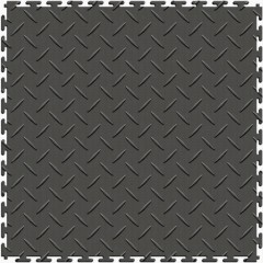 dark gray diamond plate floor tile