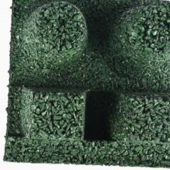 Max Playground Rubber Tile 2.5 inch Green bottom close