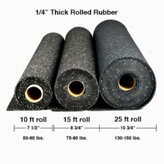 1/4 inch Rubber Roll Sizes