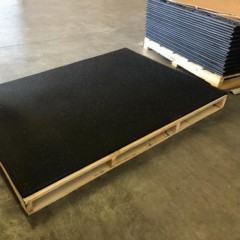 Pallet of Rubber Mats 4x6 Ft x 3/4 Inch Black Trued Natural