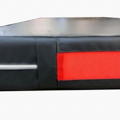 Safety Landing Mat Non-Folding 8 Inch x 5x10 Ft. Charcoal and Orange, Side View