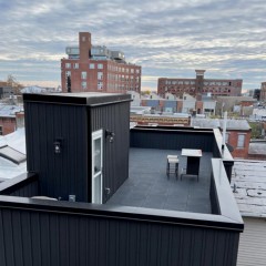 Sterling Roof Top rubber tiles patio Gray customer install