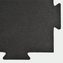 Rubber Gym Floor Tiles Interlocking 2x2 Ft 1/2 Inch Black Pacific Clcrt