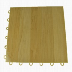 VersaCourt Pro Wood Grain Court Tile 1/2 Inch x 12x12 Inches full tile top in Maple