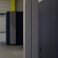 Safety I-Beam Pad installed in gymnasium