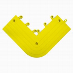 Yellow Border Stripe Wearwell ErgoDeck HD Outside Corner 7/8 Inch