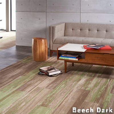 Reception Waiting Ares Ingrained Commercial Carpet Plank Colors .28 Inch x 25 cm x 1 Meter Per Plank Beech Dark