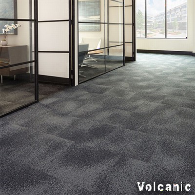 Understatement Commercial Carpet Tile .31 Inch x 50x50 cm per Tile Office hallway with Volcanic colored tiles
